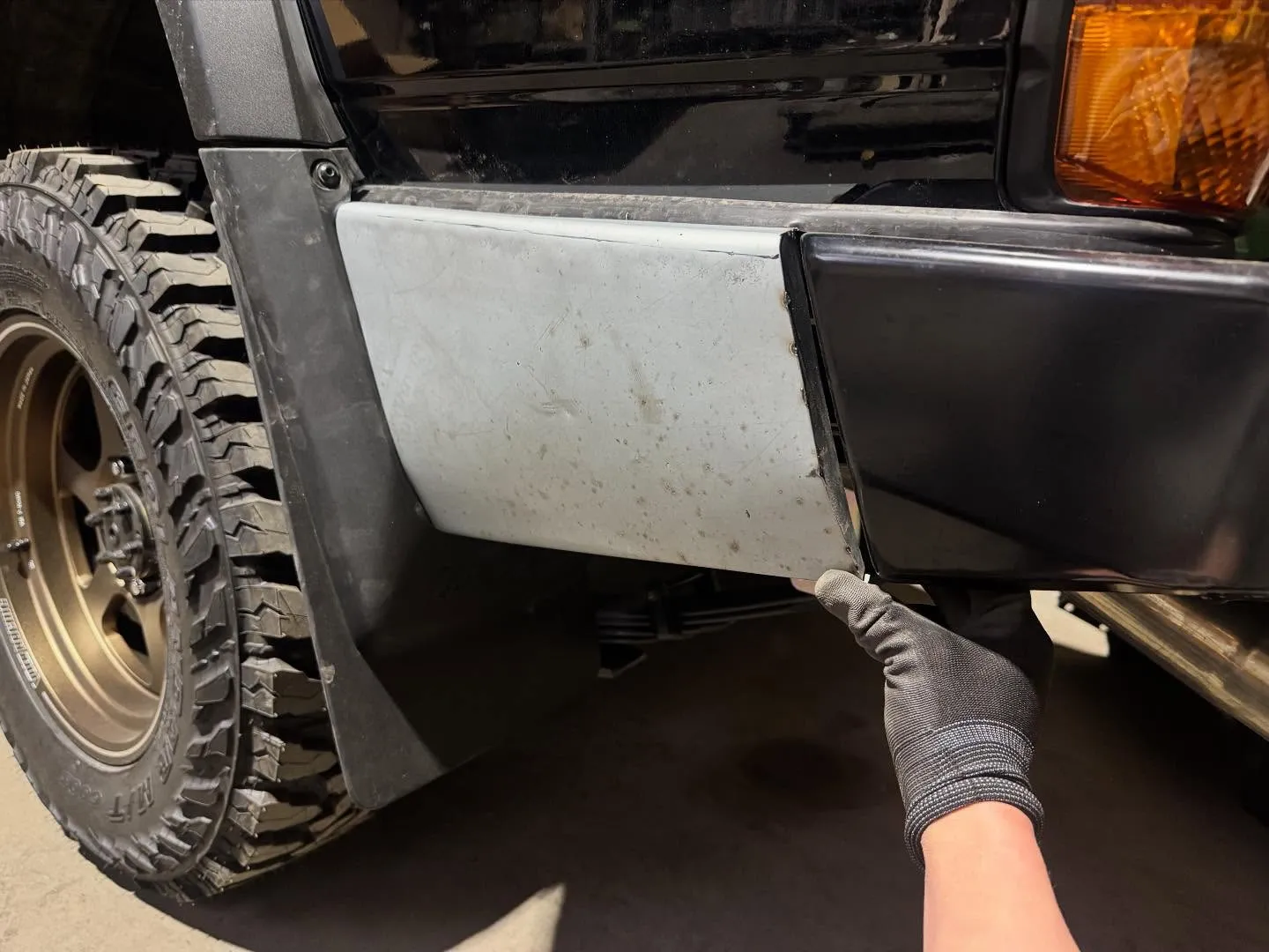 ランクル70  GDJ76 ARBのバンパーに合わせてパネル...