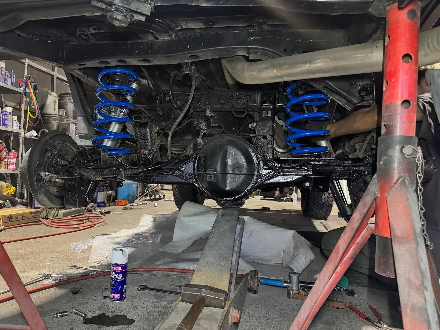 ランクル🚙リフトアップ、FOXショック取り付け✨