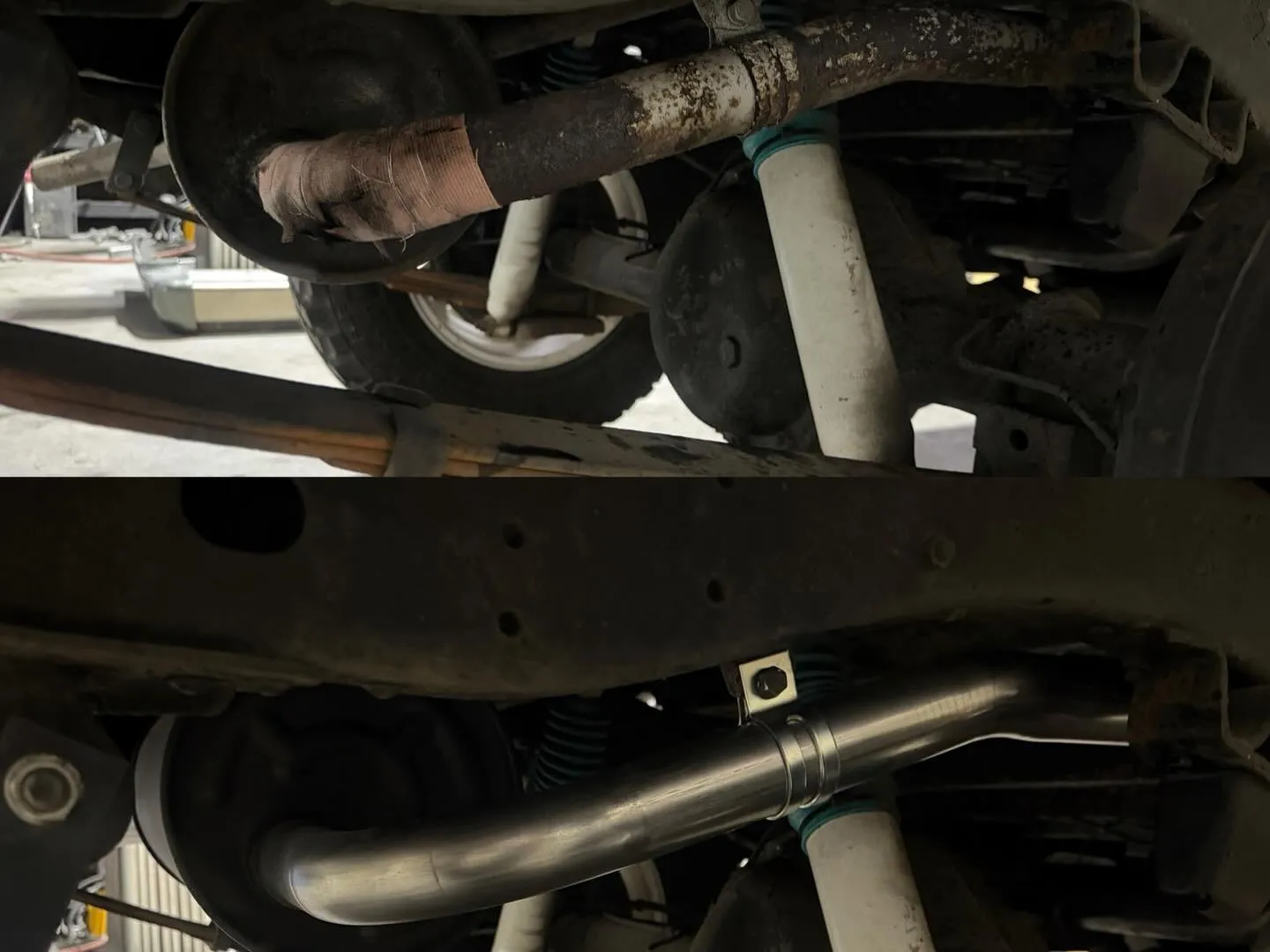 ランクル40ショート新品マフラーに交換✨