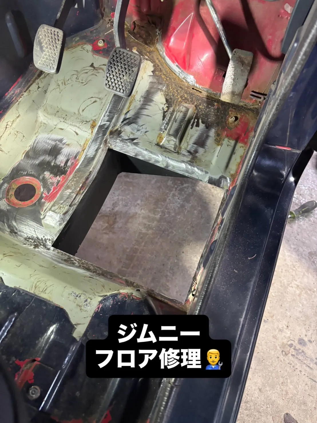 ジムニーフロア修理👨‍🔧